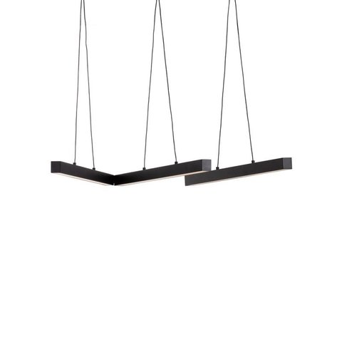 Lustre Pendente Newline Fit LED 725 Bivolt Preto 3000K Luz Amarela