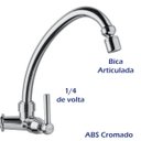 Ver imagem 4 de Torneira para Cozinha ABS Parede Bica Móvel Herc Tenerife 3944