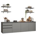 Ver imagem 2 de Armário de Cozinha Completa 240cm Suspensa Cinza Nice Madesa 10