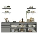Ver imagem 5 de Armário de Cozinha Completa 240cm Suspensa Cinza Nice Madesa 10
