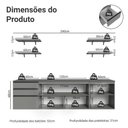 Ver imagem 3 de Armário de Cozinha Completa 240cm Suspensa Cinza Nice Madesa 10