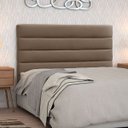 Ver imagem 1 de Cabeceira Casal Estofada Berlim Marrom - M&F Decor