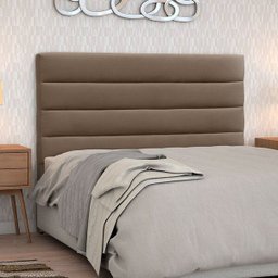 Cabeceira Casal Estofada Berlim Marrom - M&F Decor - 1