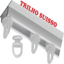 Ver imagem 3 de Cortina 4 Mts Sala Quarto Escritório Blackout Voal Trilho Suisso - Bege Top Chick Blackout - Voal
