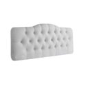 Ver imagem 2 de Cabeceira Painel Casal Curvo Estofada Capitone 1,40m Corino Branco