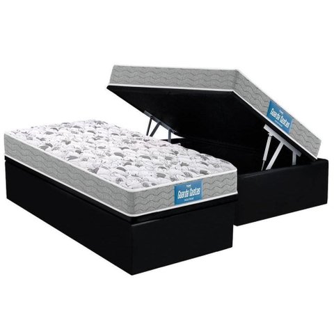 Cama Box Baú Crc Solt +Colchão Ortopédico Extreme Probel 88