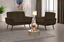 Ver imagem 1 de Kit Poltrona Monica 2 Lugares e 1 Lugar - Marrom Pena