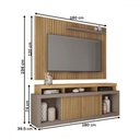Ver imagem 3 de Rack com Painel para Tv até 70 Polegadas Aegon Buriti/fendi - Caemmun