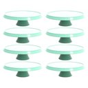 Ver imagem 1 de 8 Bases Porta Bolos Verde Menta 30cm com Pé Bubble Crippa Suporte Tortas Doces Docerias Confeitaria
