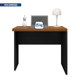 Mesa Escritório Quarto Estudos Versátil Durável Mdp:nogueira-preto - 5