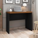 Ver imagem 1 de Mesa Escritório Quarto Estudos Versátil Durável Mdp:nogueira-preto