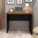 Ver imagem 3 de Mesa Escritório Quarto Estudos Versátil Durável Mdp:nogueira-preto