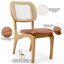 Ver imagem 3 de Kit 2 Cadeiras para Sala de Jantar Estofada e Tela Mariah L02 Couríssimo Camel