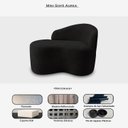 Ver imagem 5 de Mini Sofá Aurea Orgânico 2 Lugares Curvo Design Elegante Suede