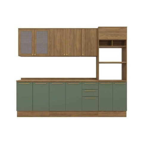 Cozinha Modulada Kappsberg Botanic Botanic 7 Peças (2aéreos+2balcões+1paneleiro+2complementos)
