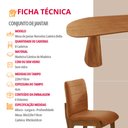 Ver imagem 6 de Sala de Jantar Mesa Noronha 220cm Tampo Laminado Barril com 8 Cadeiras Bella Mobillare