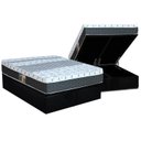 Ver imagem 1 de Cama Box Baú King: Colchão Molas Castor Bonnel System Class One Face + Base CRC Courano Black(193x20