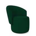 Ver imagem 2 de Poltrona Decorativa Orgânica Fixa para Sala Malu Bouclê Verde M11 - D'Rossi