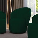 Ver imagem 1 de Poltrona Decorativa Orgânica Fixa para Sala Malu Bouclê Verde M11 - D'Rossi