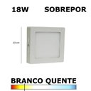 Ver imagem 1 de Painel Plafon Led 18w 22cm Sobrepor Quadrado 3000k