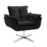 Kit 2 Poltronas Opala Base Giratória 1 Lugar Preto Home Decorações - 4