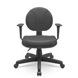 Cadeira de Escritório Executiva Operativa Base Secretária com Backplax com Braço Regulável Plaxmetal - 1