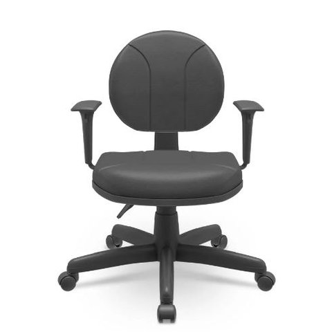 Cadeira de Escritório Executiva Operativa Base Secretária com Backplax com Braço Regulável Plaxmetal