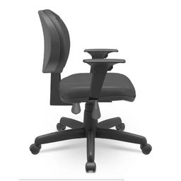 Cadeira de Escritório Executiva Operativa Base Secretária com Backplax com Braço Regulável Plaxmetal - 2