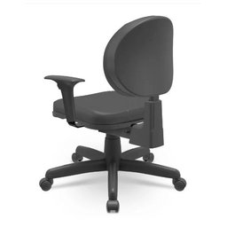 Cadeira de Escritório Executiva Operativa Base Secretária com Backplax com Braço Regulável Plaxmetal - 3