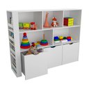 Ver imagem 2 de Estante Infantil com Livreiro Alma 100% Mdf com Baús Rosa