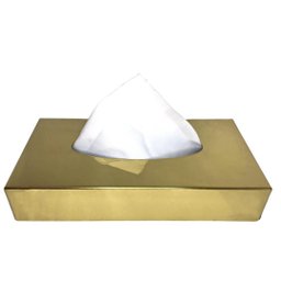 Porta-Lenços de Papel de Aço Inox – Dourado By Fineza - 2