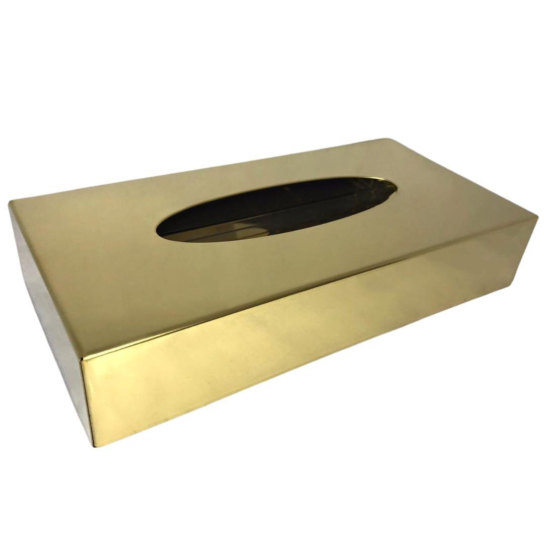 Porta-Lenços de Papel de Aço Inox – Dourado By Fineza - 1