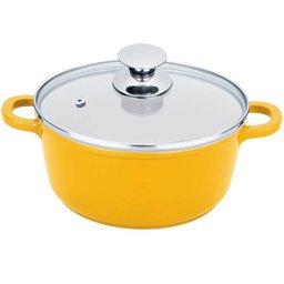 Caçarola Amarela 20cm de Alumínio com Revestimento Cerâmico - Clink - 1