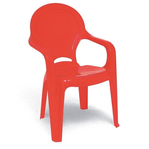 Poltrona Tramontina Tique Taque Vermelho/caramelo