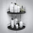 Ver imagem 3 de Porta Shampoo de Canto 2 Andares com Kit de Fixação