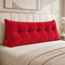 Ver imagem 1 de Almofada Encosto Triangular Cama Leitura Cabeceira Suede