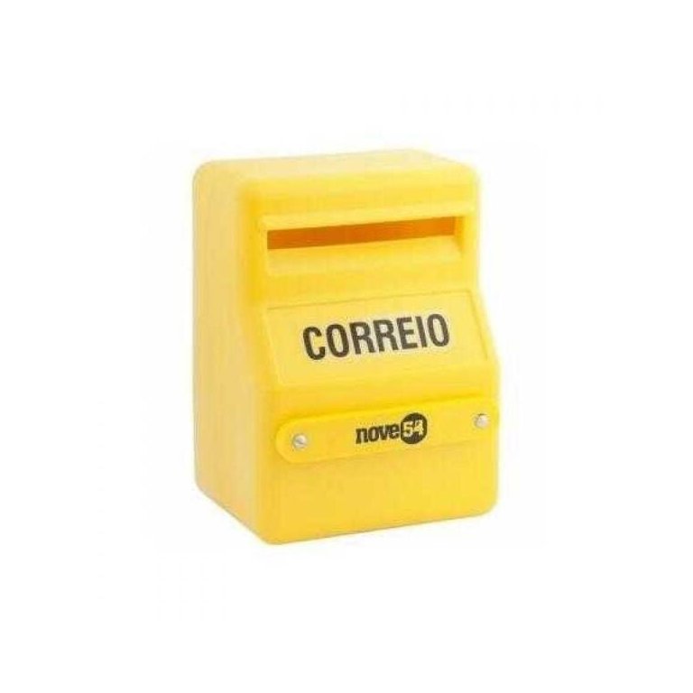 Caixa Correio Nove54 Amarela Grade 20 X 26cm