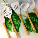 Ver imagem 2 de ESCUMADEIRA BAMBU E SILICONE MARMORIZADO - YOI
