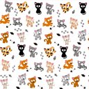 Ver imagem 2 de Papel de Parede Infantil - Funny Cats Arte Destaque 1,50 Metros
