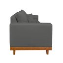 Ver imagem 4 de Kit 1 Poltrona Living Suede + Sofá 3 Lugares com Almofadas Cor:cinza