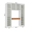 Ver imagem 3 de Guarda Roupa Planejado 4 Portas 1 Gaveta 4 Peças Hera CabeCasa MadeiraOriginals Algodão/Louro