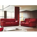 Ver imagem 1 de Conjunto de Sofá 3 e 2 Lugares, Revestimento em Couro Sintético Vermelho - Est001
