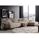 Ver imagem 1 de Sofá de 3 Lugares com Chaise, Revestimento Linho Sintético Creme, 2,93m X 1,61m