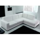 Ver imagem 1 de Sofá 5 Lugares com Chaise Lado Direito, Couro Sintético Branco, 2,55m X 1,85m