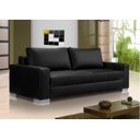 Ver imagem 1 de Sofá de 2 Lugares, Revestimento Couro Sintético Preto, 2,02m