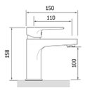 Ver imagem 3 de Misturador de Mesa para Lavatório Monocomando Middle Cromado - Tigre Metais 57688
