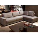 Ver imagem 1 de Sofá de Canto em L, Chaise Lado Direto, Revestimento Sued Cinza, 2,93m X 2,00m