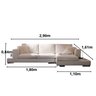 Sofá de 3 Lugares com Chaise, Revestimento Couro Sintético Branco, 2,90m X 1,61m - 3