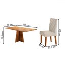 Ver imagem 3 de Mesa de Jantar 6 Lugares Antonella Mel/veludo Pastel - Viero Móveis