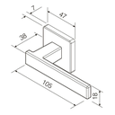 Ver imagem 2 de Fechadura Porta Banheiro Zm Concept 408 Broca 40mm Escovado Pado